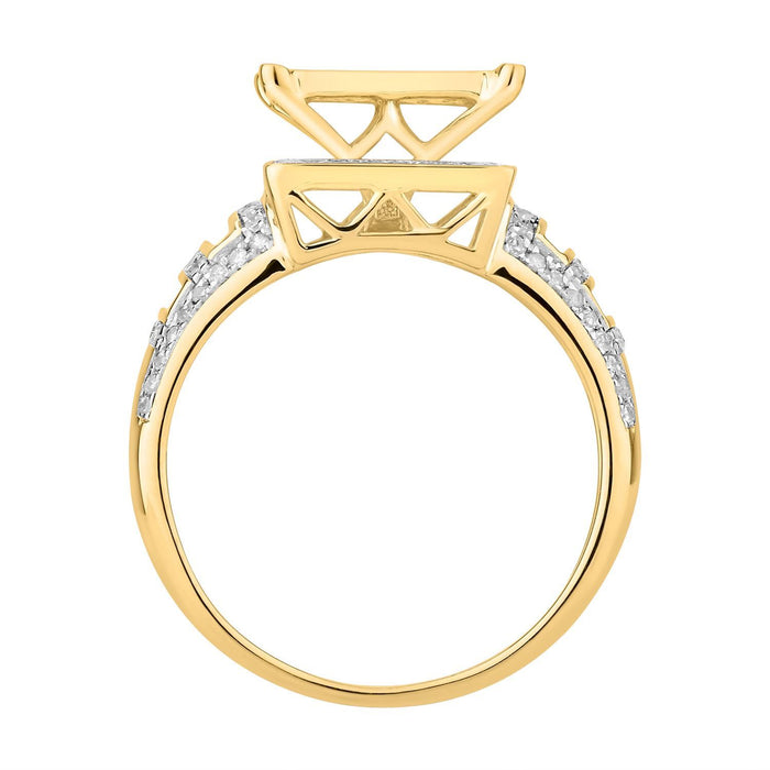 LADIES RING 1/2 CT ROUND DIAMOND 10K YELLOW GOLD