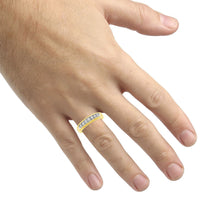 Thumbnail for MEN'S BAND 1/2 CT ROUND DIAMOND 10K YELLOW GOLD