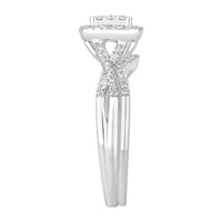 Thumbnail for LADIES BRIDAL RING SET 1/2 CT ROUND DIAMOND 10K WHITE GOLD