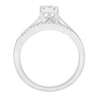 Thumbnail for LADIES BRIDAL RING SET 1/3 CT ROUND DIAMOND 10K WHITE GOLD