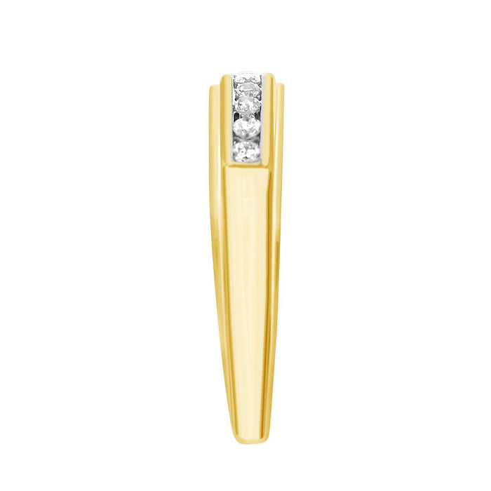 LADIES BAND 1/6 CT ROUND DIAMOND 10K YELLOW GOLD