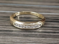 Thumbnail for LADIES BAND 1/6 CT ROUND DIAMOND 10K YELLOW GOLD