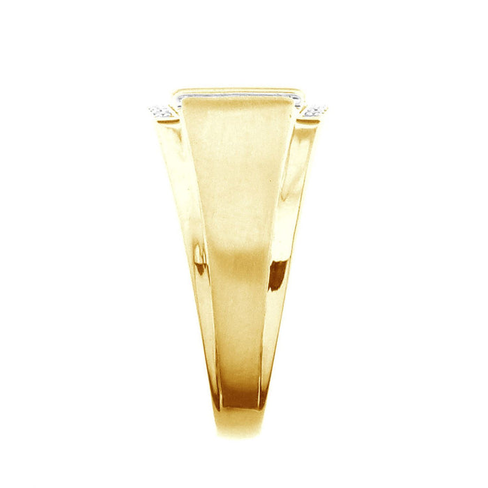 MEN'S RING 1/2 CT ROUND DIAMOND 10K YELLOW GOLD