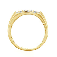 Thumbnail for MEN'S RING 1/2 CT ROUND DIAMOND 10K YELLOW GOLD
