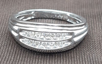 Thumbnail for MEN'S RING 1/4 CT ROUND DIAMOND 10K WHITE GOLD