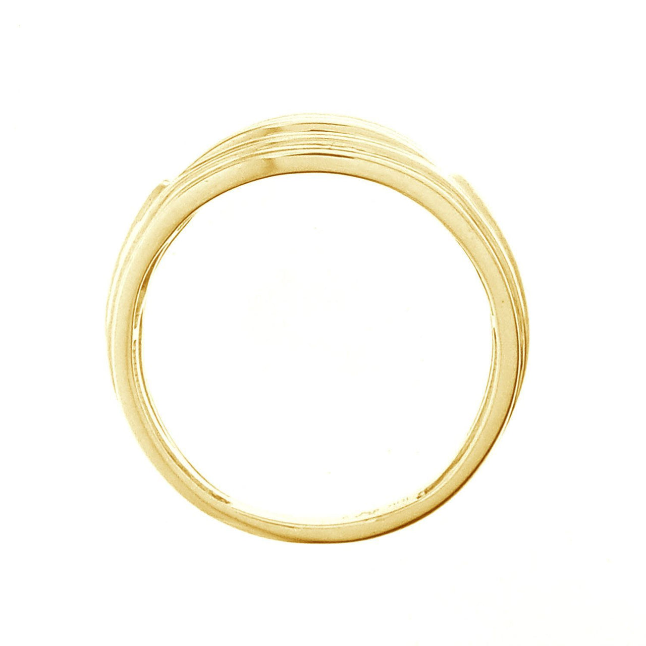 MEN'S RING 1/4 CT ROUND DIAMOND 10K YELLOW GOLD