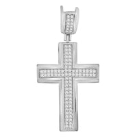 Thumbnail for MEN'S CROSS 1/3 CT ROUND DIAMOND 10K WHITE GOLD
