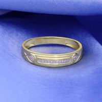 Thumbnail for MEN'S BAND 1/20 CT ROUND DIAMOND 10K YELLOW GOLD
