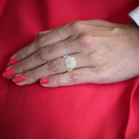 Thumbnail for LADIES BRIDAL RING SET 1/10 CT ROUND DIAMOND SILVER
