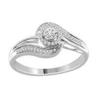 Thumbnail for LADIES BRIDAL RING SET 1/4 CT ROUND DIAMOND 10K WHITE GOLD