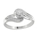 LADIES BRIDAL RING SET 1/4 CT ROUND DIAMOND 10K WHITE GOLD