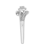 Thumbnail for LADIES BRIDAL RING SET 1/4 CT ROUND DIAMOND 10K WHITE GOLD