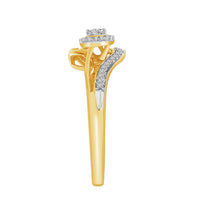 Thumbnail for LADIES BRIDAL RING SET 1/4 CT ROUND DIAMOND 10K YELLOW GOLD