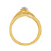 LADIES BRIDAL RING SET 1/4 CT ROUND DIAMOND 10K YELLOW GOLD