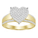 LADIES RING 1/3 CT ROUND DIAMOND 10KT YELLOW GOLD