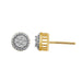 MEN'S EARRING 1/4 CT ROUND DIAMOND 10K YELLOW GOLD