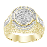Thumbnail for MEN'S RING 1/4 CT ROUND DIAMOND 10K YELLOW GOLD