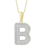 Thumbnail for MEN'S PENDANT 3/8 CT ROUND DIAMOND 14K YELLOW GOLD