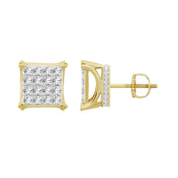 Thumbnail for MEN'S EARRING 3/4 CT ROUND DIAMOND 10K YELLOW GOLD