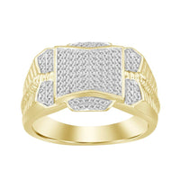 Thumbnail for MEN'S RING 1/4 CT ROUND DIAMOND 10K YELLOW GOLD