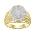 MEN'S RING 1/4 CT ROUND DIAMOND 10K YELLOW GOLD