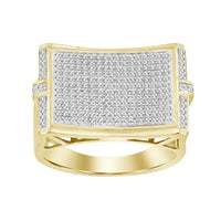 Thumbnail for MEN'S RING 1/2 CT ROUND DIAMOND 10K YELLOW GOLD