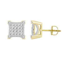 Thumbnail for MEN'S EARRING 3/4 CT ROUND DIAMOND 10K YELLOW GOLD