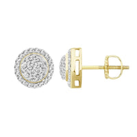 Thumbnail for MEN'S EARRING 1/6 CT ROUND DIAMOND 10K YELLOW GOLD