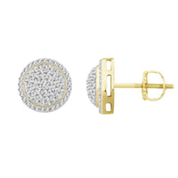Thumbnail for MEN'S EARRING 1/3 CT ROUND DIAMOND 10K YELLOW GOLD