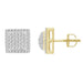 MEN'S EARRING 1/4 CT ROUND DIAMOND 10K YELLOW GOLD