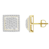 Thumbnail for MEN'S EARRING 1/3 CT ROUND DIAMOND 10K YELLOW GOLD