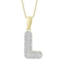 Thumbnail for MEN'S PENDANT 3/8 CT ROUND DIAMOND 10K YELLOW GOLD