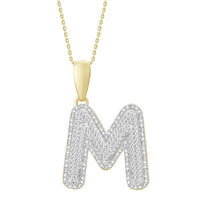 Thumbnail for MEN'S PENDANT 3/8 CT ROUND DIAMOND 14K YELLOW GOLD