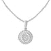 LADIES PENDANT 1/10 CT ROUND DIAMOND 10K WHITE GOLD