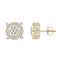 Thumbnail for MEN'S EARRING 1/2 CT ROUND DIAMOND 10K YELLOW GOLD