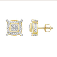 Thumbnail for MEN'S EARRING 1/4 CT ROUND DIAMOND 10K YELLOW GOLD