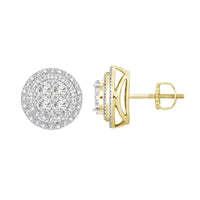 Thumbnail for MEN'S EARRING 1/5 CT ROUND DIAMOND 10K YELLOW GOLD