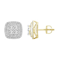 Thumbnail for MEN'S EARRING 1/6 CT ROUND DIAMOND 10K YELLOW GOLD