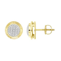 Thumbnail for MEN'S EARRING 1/10 CT ROUND DIAMOND 10K YELLOW GOLD