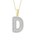 MEN'S PENDANT 3/8 CT ROUND DIAMOND 14K YELLOW GOLD