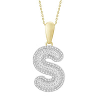 Thumbnail for MEN'S PENDANT 3/8 CT ROUND DIAMOND 14K YELLOW GOLD
