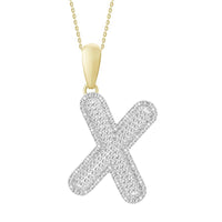Thumbnail for MEN'S PENDANT 3/8 CT ROUND DIAMOND 10K YELLOW GOLD