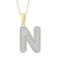 Thumbnail for MEN'S PENDANT 3/8 CT ROUND DIAMOND 10K YELLOW GOLD