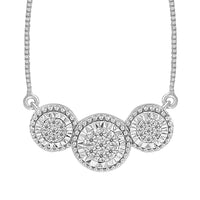 Thumbnail for LADIES NECKLACE 1/10 CT ROUND DIAMOND 10K WHITE GOLD