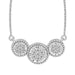 LADIES NECKLACE 1/10 CT ROUND DIAMOND 10K WHITE GOLD