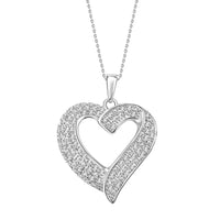 Thumbnail for LADIES PENDANT 1/2 CT ROUND DIAMOND SILVER