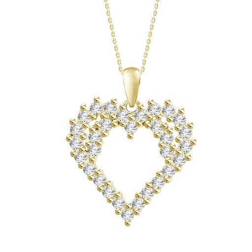 LADIES PENDANT 1/4 CT ROUND DIAMOND 10K YELLOW GOLD