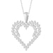 LADIES PENDANT 1/2 CT ROUND DIAMOND 10K WHITE GOLD