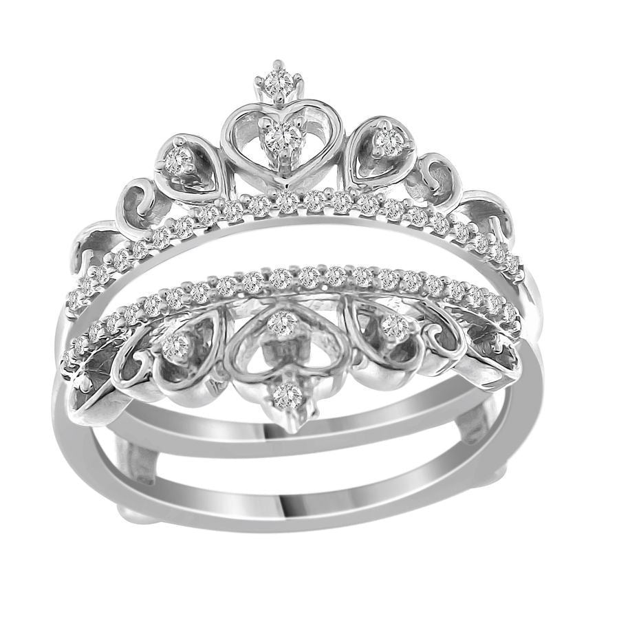 LADIES BAND 1/4 CT ROUND DIAMOND 14K WHITE GOLD