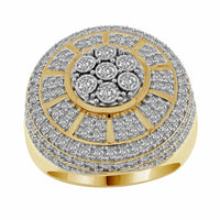 Thumbnail for MEN'S RING 2 CT ROUND DIAMOND 10K YELLOW GOLD